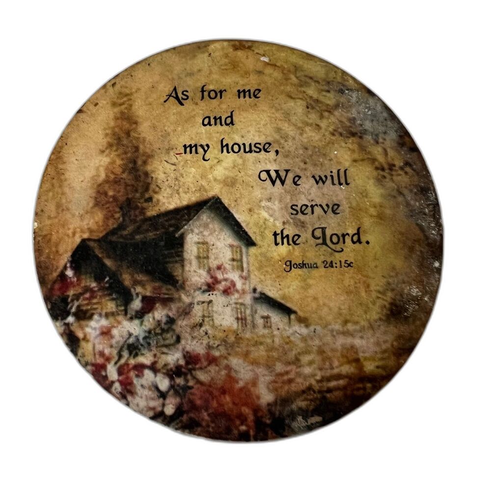 Decorative Farmhouse Wall Art Sign or Coaster Featuring Bible Verse Joshua 24:15